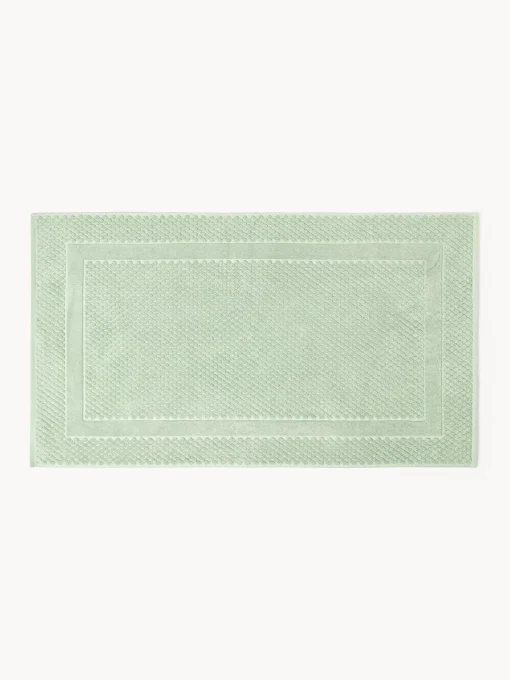 Alfombras De Baño|Mantas>Westwing Collection Alfombrilla de baño antideslizante con diseño de panal Katharina Verde salvia