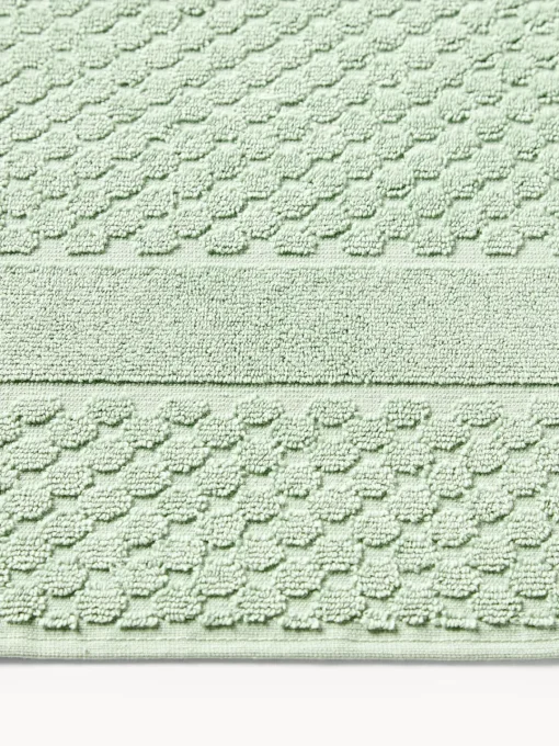 Alfombras De Baño|Mantas>Westwing Collection Alfombrilla de baño antideslizante con diseño de panal Katharina Verde salvia