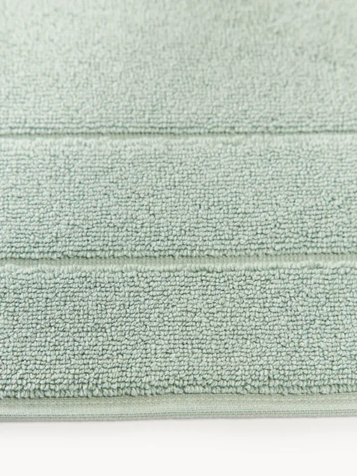 Alfombras De Baño|Mantas>Westwing Collection Alfombrilla de baño antideslizante de algodón ecológico Premium Verde salvia