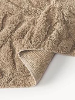 Alfombras De Baño|Mantas></noscript>Westwing Collection Alfombrilla de baño antideslizante con diseño en relieve Leaf Beige