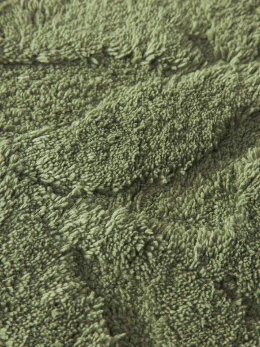 Alfombras De Baño|Mantas>Westwing Collection Alfombrilla de baño antideslizante con diseño en relieve Leaf Verde oscuro