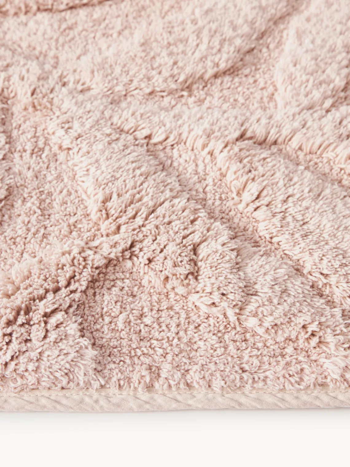 Alfombras De Baño|Mantas>Westwing Collection Alfombrilla de baño antideslizante con diseño en relieve Leaf Rosa claro