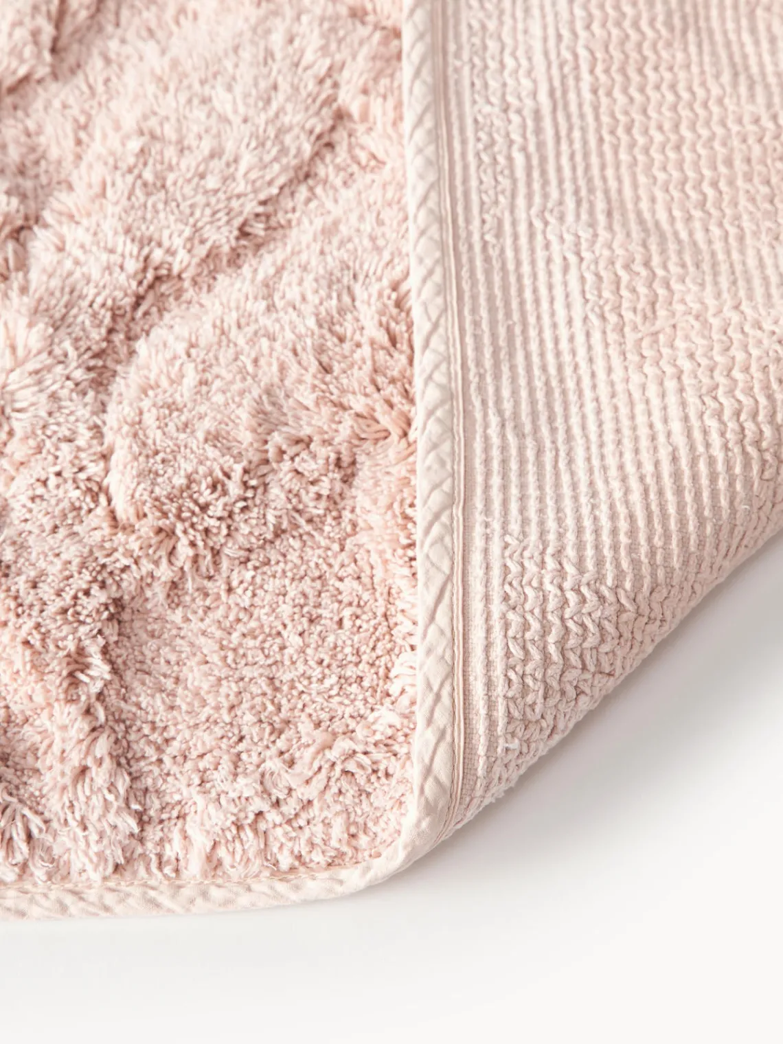 Alfombras De Baño|Mantas>Westwing Collection Alfombrilla de baño antideslizante con diseño en relieve Leaf Rosa claro