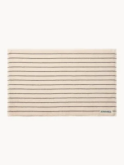Alfombras De Baño|Alfombras De Baño>Bongusta Alfombrilla de baño de algodón ecológico Naram Blanco Off White, negro