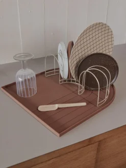 Escurreplatos|Almacenaje De Cocina>Oyoy Living Design Alfombrilla escurreplatos Dish Rosa claro