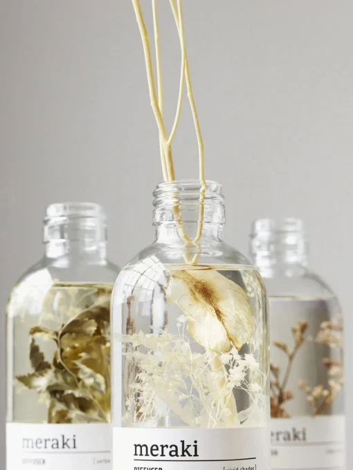 Ambientadores|Jarrones>Meraki Ambientador Vivid Shades (hierbas) Botella: transparente, blancoPalillos: beige