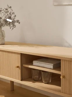 Muebles De Tv|Muebles De Tv></noscript>Westwing Collection Aparador acanalado Calary Madera clara