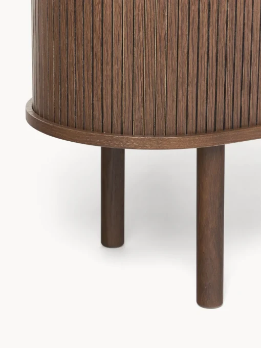Muebles De Tv|Muebles De Tv>Westwing Collection Aparador acanalado Calary Madera de roble lacada en marrón oscuro