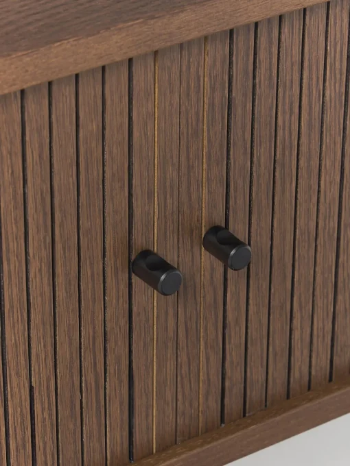 Muebles De Tv|Muebles De Tv>Westwing Collection Aparador acanalado Calary Madera de roble lacada en marrón oscuro