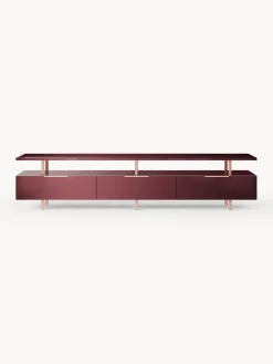 Muebles De Tv|Muebles De Tv></noscript>Westwing Collection Aparador de alto brillo Lenne Rojo vino, rosa claro