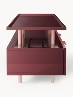 Muebles De Tv|Muebles De Tv></noscript>Westwing Collection Aparador de alto brillo Lenne Rojo vino, rosa claro