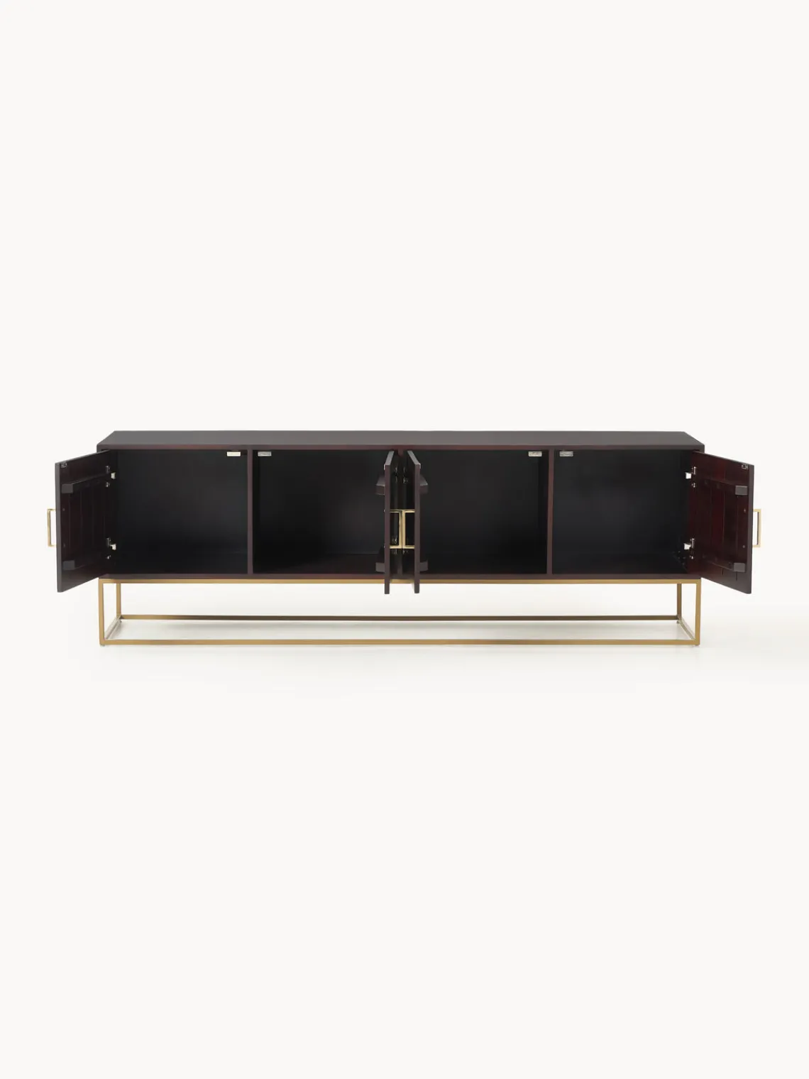 Muebles De Tv|Muebles De Tv>Westwing Collection Aparador de madera de mango Lyle Madera de mango oscura, dorado