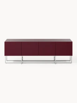 Muebles De Tv|Muebles De Tv></noscript>Westwing Collection Aparador de madera Joe Rojo vino, plateado