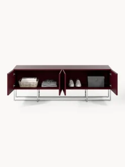 Muebles De Tv|Muebles De Tv></noscript>Westwing Collection Aparador de madera Joe Rojo vino, plateado