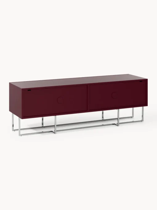 Muebles De Tv|Muebles De Tv>Westwing Collection Aparador de madera Joe Rojo vino, plateado