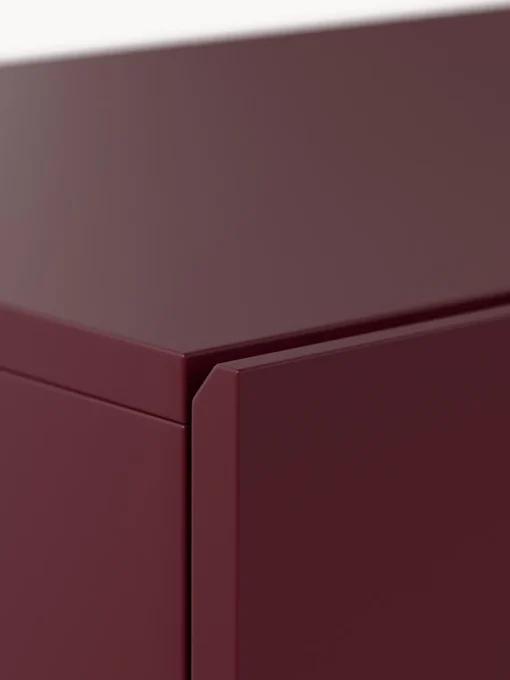 Muebles De Tv|Muebles De Tv>Westwing Collection Aparador de madera Joe Rojo vino, plateado