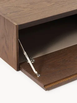 Mesas Consola|Consolas></noscript>Westwing Collection Aparador de pared de madera Larsen Madera de roble lacada en marrón oscuro