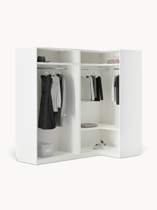 Armarios Esquineros|Armarios Modulares>Westwing Collection Armario esquinero modular Leon, 4 puertas (215 cm), diferentes variantes Blanco