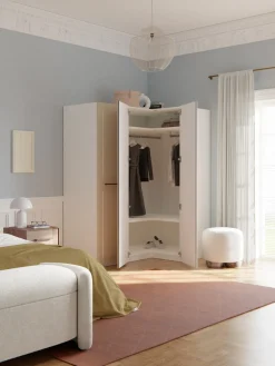 Clearance Armario esquinero modular Charlotte, 3 puertas (165 cm), diferentes variantes Armarios Esquineros|Armarios Modulares