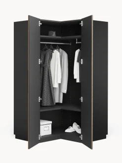 Armarios Esquineros|Armarios Modulares></noscript>Westwing Collection Armario esquinero modular Simone, 2 puertas (115 cm) Aspecto madera de nogal, negro