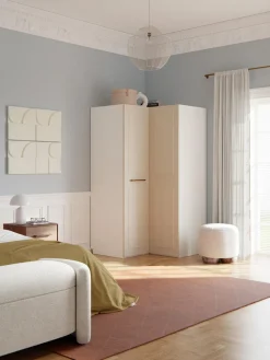 Armarios Esquineros|Armarios Modulares>Westwing Collection Armario esquinero modular Charlotte, 2 puertas (115 cm) Beige