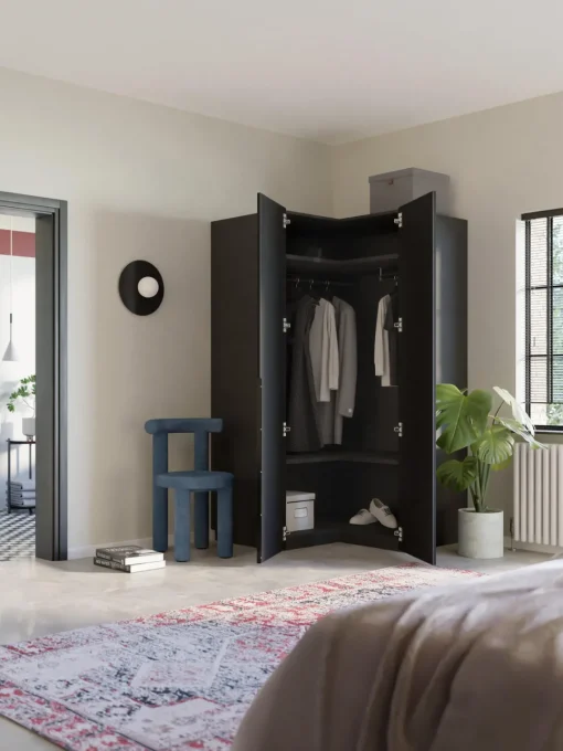 Best Armario esquinero modular Leon, 2 puertas (115 cm) Armarios Esquineros|Armarios Modulares