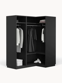Armarios Esquineros|Armarios Modulares></noscript>Westwing Collection Armario esquinero modular Simone, 3 puertas (165 cm), variantes diferentes Aspecto madera de nogal, negro