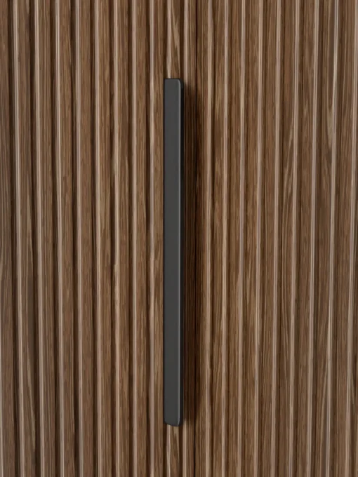 Armarios Esquineros|Armarios Modulares>Westwing Collection Armario esquinero modular Simone, 3 puertas (165 cm), variantes diferentes Aspecto madera de nogal, negro
