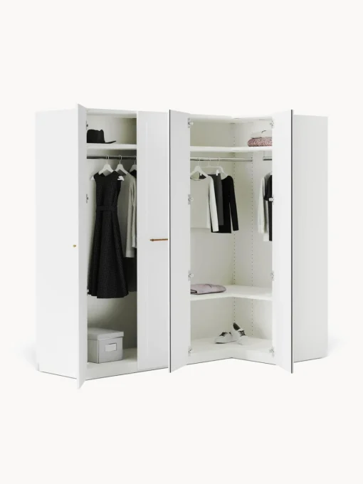 Armarios Esquineros|Armarios Modulares>Westwing Collection Armario esquinero modular Charlotte, 4 puertas (215 cm), diferentes variantes Blanco