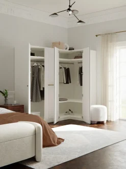 Armarios Esquineros|Armarios Modulares></noscript>Westwing Collection Armario esquinero modular Charlotte, 4 puertas (215 cm), diferentes variantes Blanco