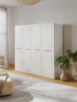 Armarios Empotrados|Armarios Modulares>Westwing Collection Armario modular Charlotte, An 200 cm, variantes diferentes Blanco