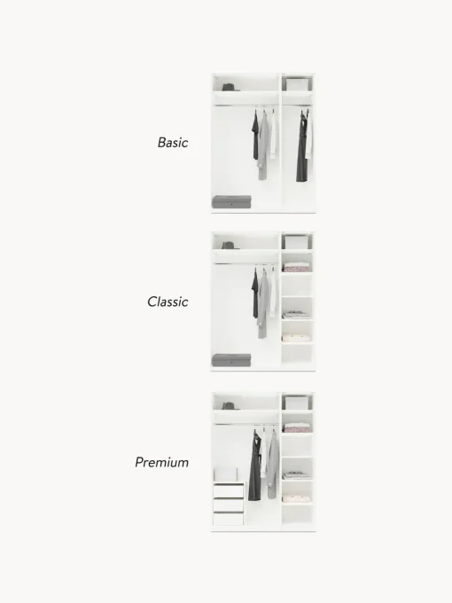 Armarios Empotrados|Armarios Modulares>Westwing Collection Armario modular Charlotte, An 150 cm, variantes diferentes Blanco
