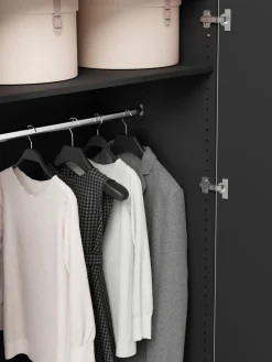 Armarios Empotrados|Armarios Modulares></noscript>Westwing Collection Armario modular con puertas giratorias Simone, An 200 cm, variantes diferentes Aspecto madera de nogal, negro