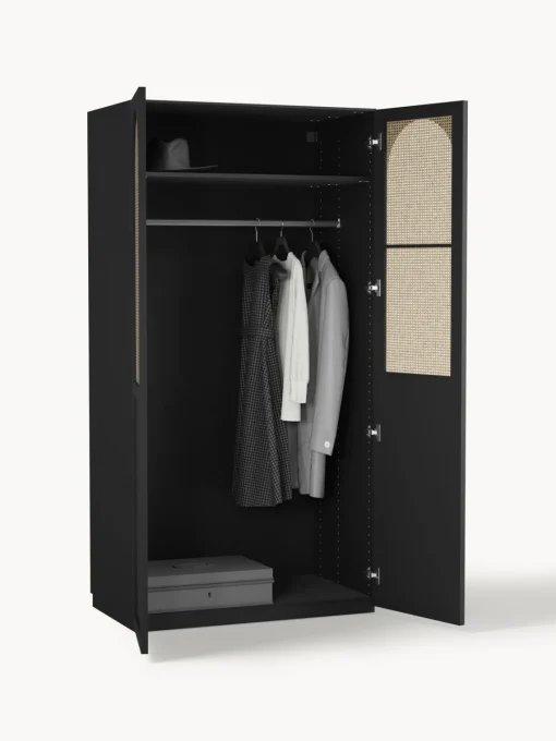 Armarios Empotrados|Armarios Modulares>Westwing Collection Armario modular Jeanne, 2 puertas (100 cm), diferentes opciones Negro