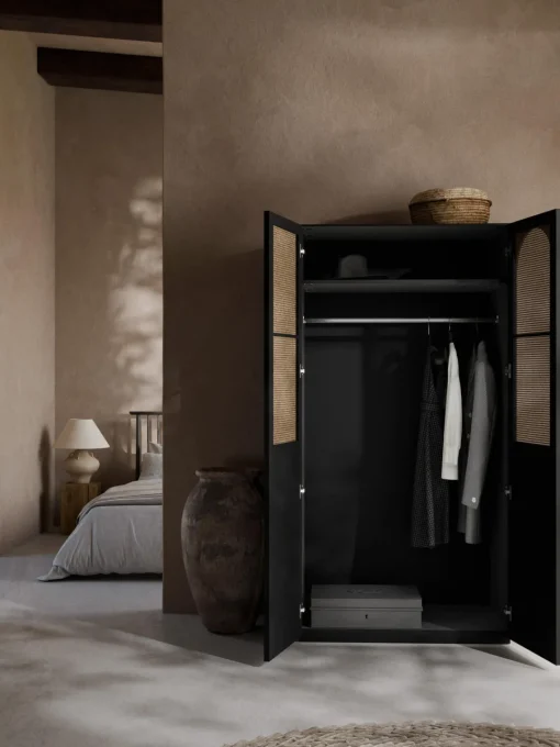 Armarios Empotrados|Armarios Modulares>Westwing Collection Armario modular Jeanne, 2 puertas (100 cm), diferentes opciones Negro