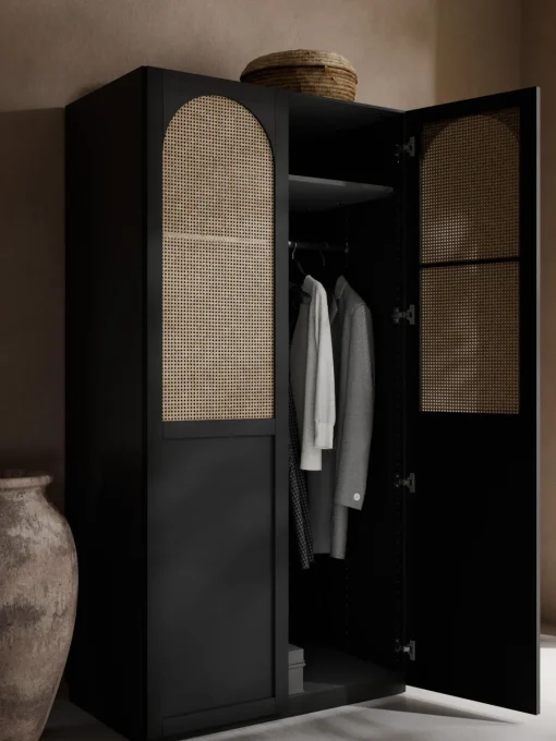 Armarios Empotrados|Armarios Modulares>Westwing Collection Armario modular Jeanne, 2 puertas (100 cm), diferentes opciones Negro