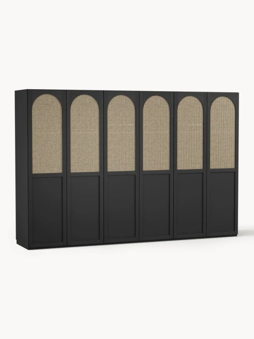 Armarios Empotrados|Armarios Modulares>Westwing Collection Armario modular Jeanne, 6 puertas (300 cm), diferentes opciones Negro