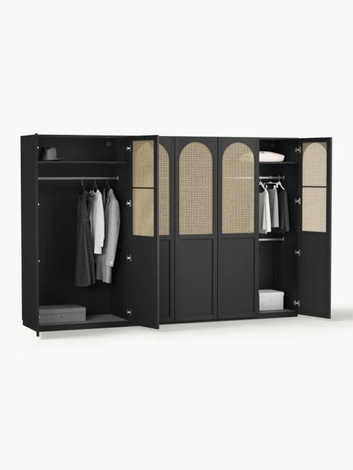 Armarios Empotrados|Armarios Modulares>Westwing Collection Armario modular Jeanne, 6 puertas (300 cm), diferentes opciones Negro