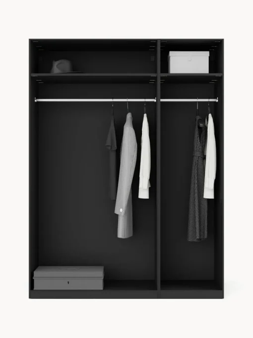Armarios Empotrados|Armarios Modulares>Westwing Collection Armario modular Simone, An 150 cm, variantes diferentes Aspecto madera de nogal, negro