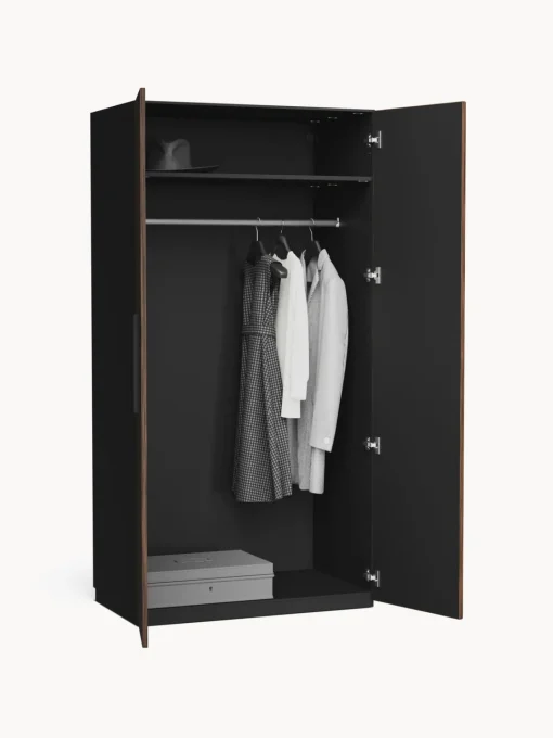 Armarios Empotrados|Armarios Modulares>Westwing Collection Armario modular Simone, An 100 cm, variantes diferentes Aspecto madera de nogal, negro