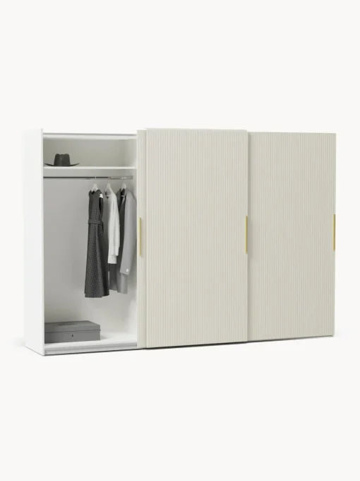 Armarios Con Puerta Corredera|Armarios Modulares>Westwing Collection Armario modular Simone, 3 puertas correderas (300 cm), diferentes variantes Madera, beige claro