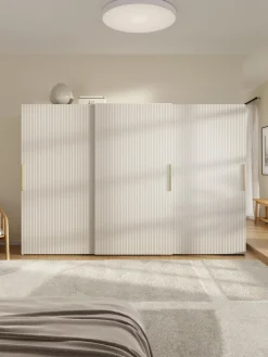 Armarios Con Puerta Corredera|Armarios Modulares></noscript>Westwing Collection Armario modular Simone, 3 puertas correderas (300 cm), diferentes variantes Madera, beige claro