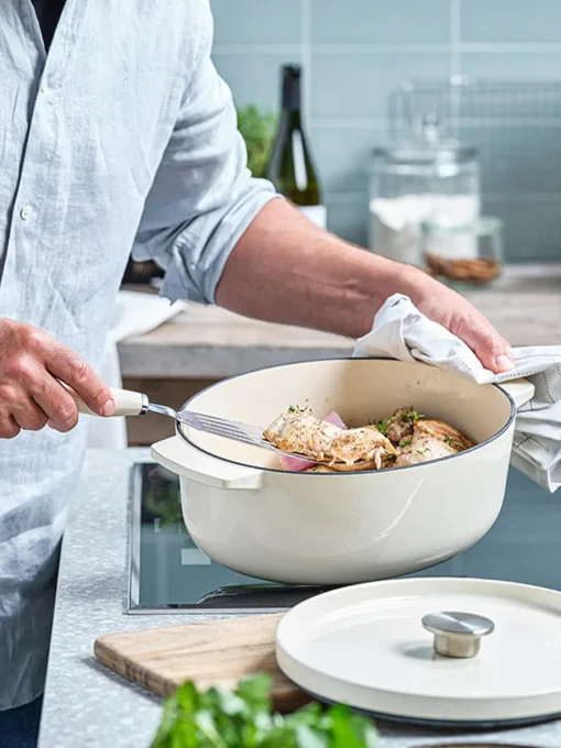 Ollas|Ollas>KitchenAid Asador ovalado antiadherente Doelle Blanco Off White
