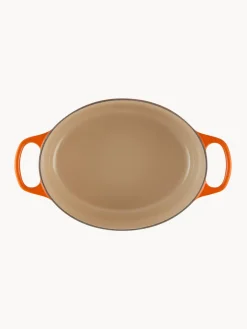 Ollas|Ollas></noscript>LE CREUSET Asador ovalado de hierro fundido Signature Collection Rojo naranja