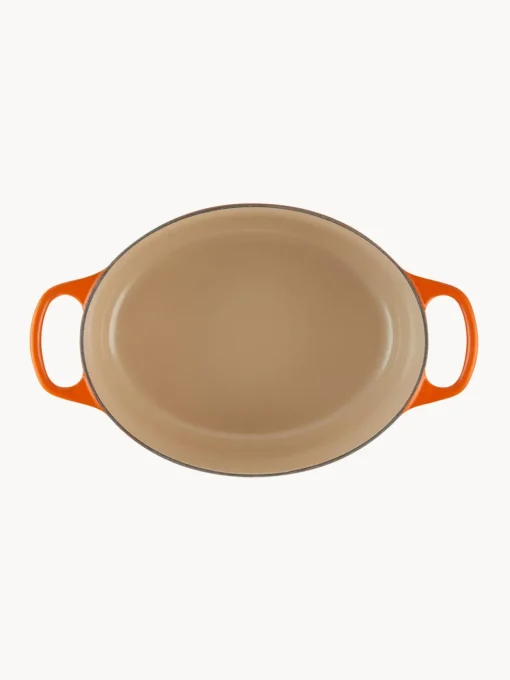 Ollas|Ollas>LE CREUSET Asador ovalado de hierro fundido Signature Collection Rojo naranja