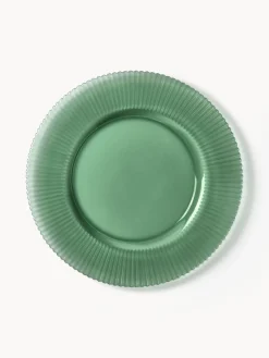 Cuencos Y Platos De Servir|Vajillas Completas>Westwing Collection Bajoplatos con relieve Effie, 2 uds. Verde menta