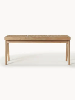 Bancos|Bancos></noscript>Westwing Collection Banco con tejido vienés Sissi Madera de roble clara, beige claro