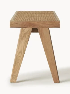 Bancos|Bancos></noscript>Westwing Collection Banco con tejido vienés Sissi Madera de roble clara, beige claro