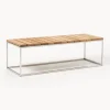 Clearance Banco de jardín de madera de teca Lux Bancos De Jardín|Bancos