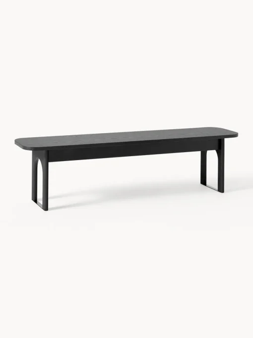 Bancos|Bancos>Westwing Collection Banco de madera Apollo, tamaños diferentes Madera de roble lacada en negro